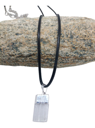 Dije Colgante En Piedra Natural Energética Selenita 0