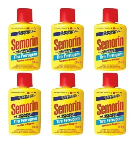 Kit 6 Semorin 50ml Instantâneo Tecidos/roupas 0
