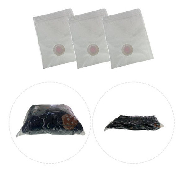 Kit 3 Organizador Saco Vácuo 50x60cm Guarda Roupa Cama Mala 0