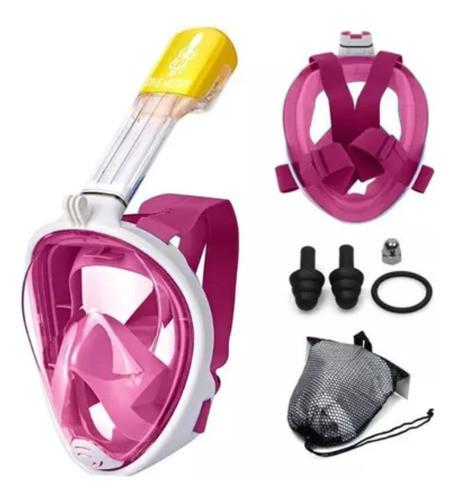 Máscara Snorkel Full Face Adulto  Rosa S/m 0