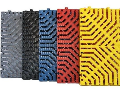 Piso Rejilla Antideslizante, Baldosa Plástica Encastrable 1