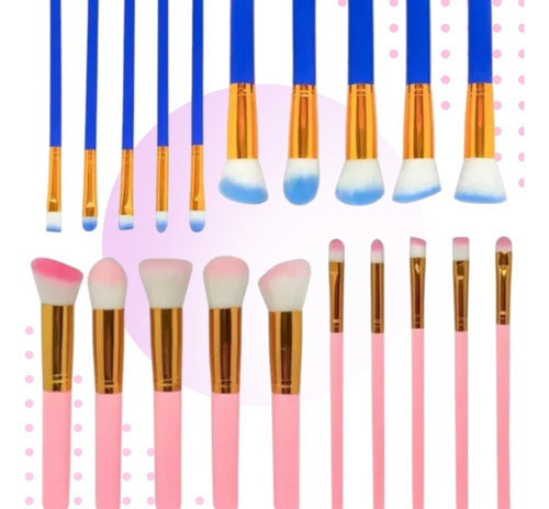 Set De 10 Pinceles Y Brochas Kabuki Sinteticas Lefemme 0