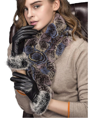 Yiseven Guantes De Piel De Cordero Con Pantalla Táctil Para 0