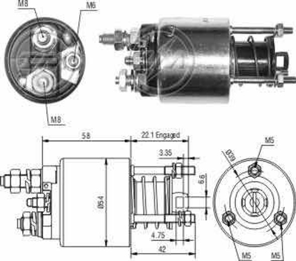 Solenoide P/ Fiat Palio Siena Marea Bravo Brava Zm 9-595 0 Solenoide P/ Fiat Palio Siena Marea Bravo Brava Zm 9-595 0