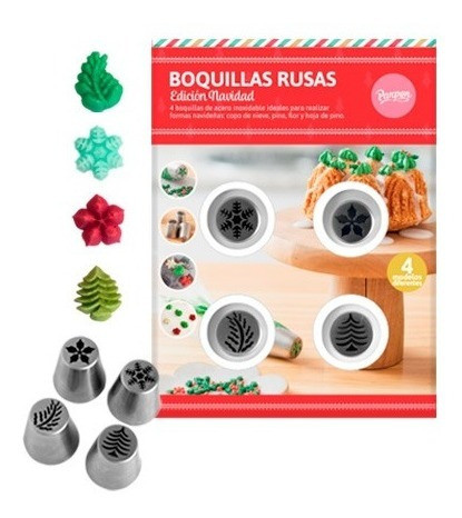 Boquilla Picos Rusos Navidad Setx4 Reposteria Parpen 1