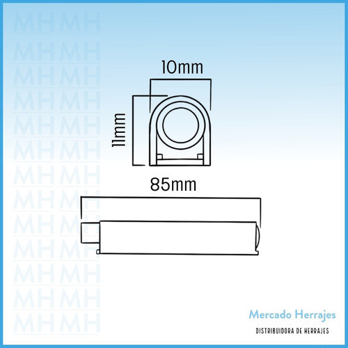 Push Open Plástico Para Puerta Mueble Alacena Mesada X 25 Un 1