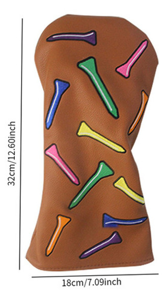 Capa De Cabeça De Madeira Para Taco De Golfe, Capa 1 Marrom 1