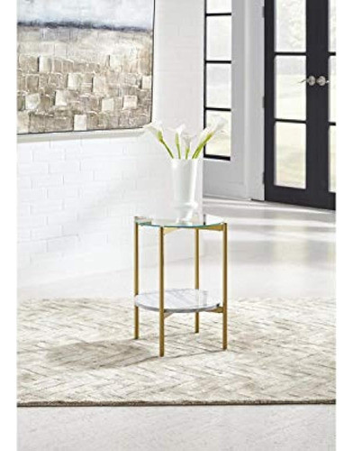 Signature Design By Ashley Wynora Mesa Auxiliar Redonda Cont 0