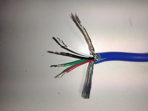 20 Mt Cable 4x0.25 Blindado Foil Y Malla  Para Balanza 1