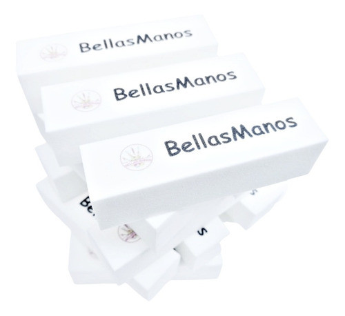 Kit 3 Blocks Blancos Bellas Manos Bloque Taco Pulidor Uñas 1