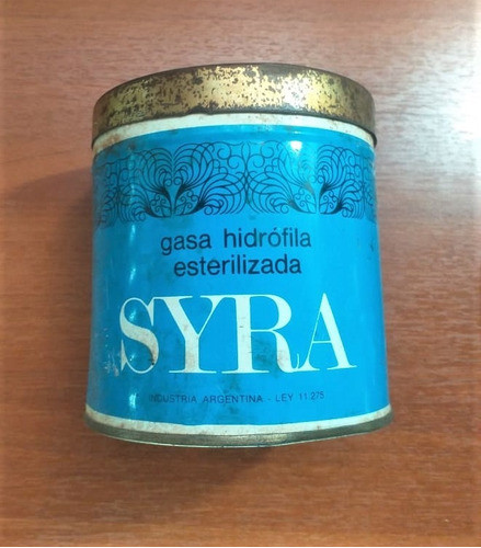 Antigua Lata Vacia De Gasa Laboratorio Syra N°5 0