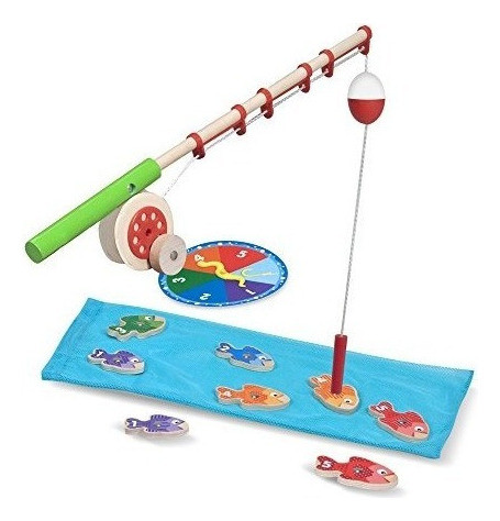 Juego De Pesca De Madera Con 2 Barras Magnéticas Melissa &am 1