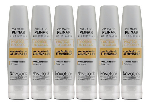 Crema De Peinar Novalook Aceite D Almendras 160ml Teñidos X6 0
