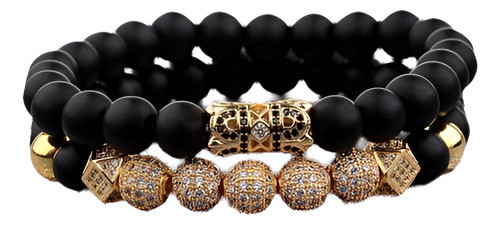 Nuevo Micro Pave Bola De Cz Corona Moda Hombres Joyería Mate 0