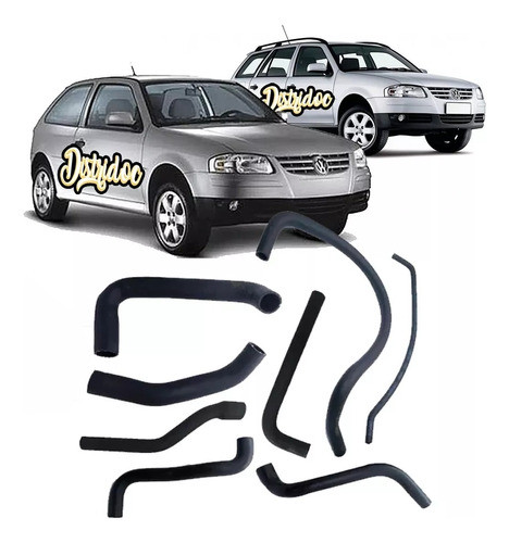 Kit X8 Mangueras De Agua Vw Gol Power Country 1.6 0