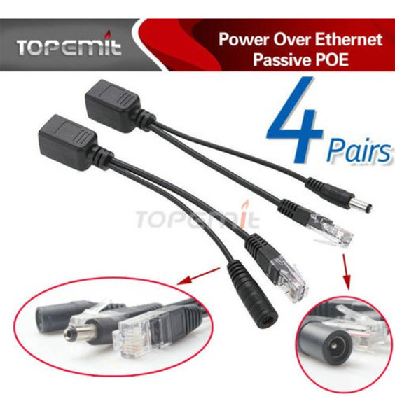 4 Establecer Pares Potencia Sobre Ethernet Poe Pasivo Inyect 1