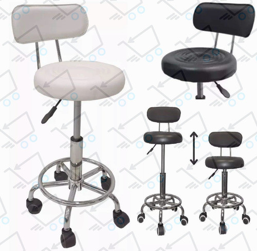Silla Alta Peluqueria Giratoria Regulable Consultorio Masaje 1