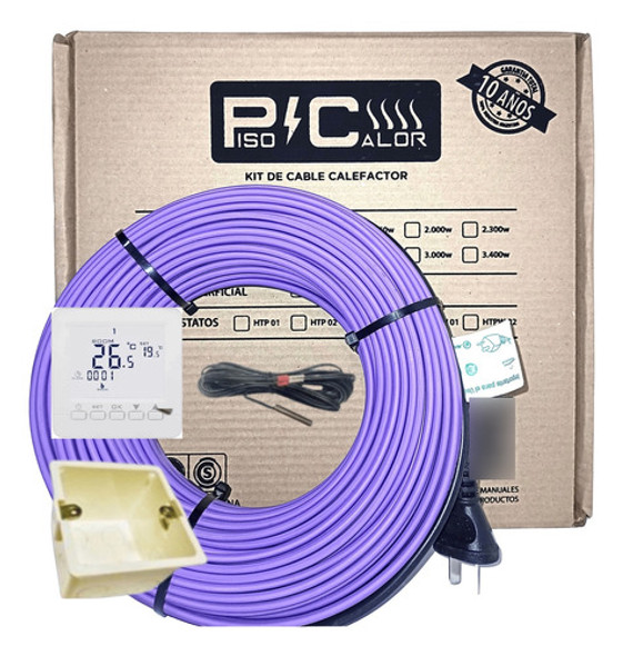 Cable Calefactor Invernadero Cama Caliente 20mts+ Termostato 0