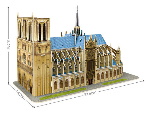 Rompecabezas Cubicfun Notre Dame Paris 53 Piezas 1