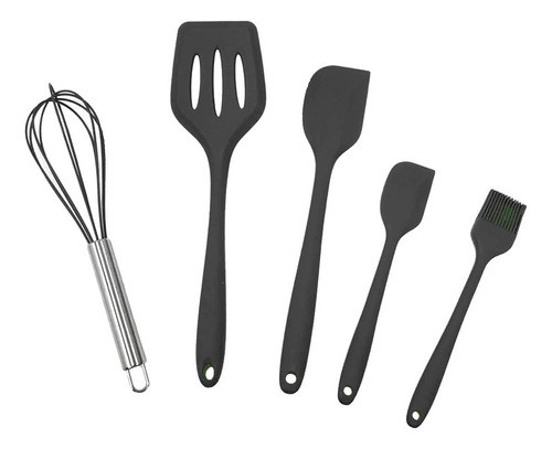 Kit Set 5 Piezas Utensillos Cocina Silicona Varios Colores 0
