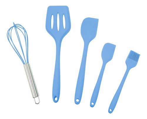 Kit Set 5 Piezas Utensillos Cocina Silicona Varios Colores 1