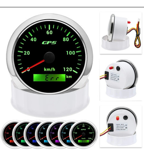 Velocímetro Gps Universal De 85mm, Medidor De Velocidad 7 Le 1
