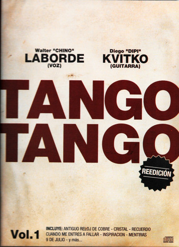 Chino Laborde Dipi Kvitko Tango Tango 1 Reedición Cd Sellado 0