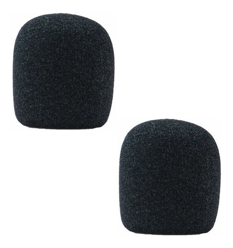 Kit 2 Espumas Para Microfone De Mão Sm58 Preto Espuma 0