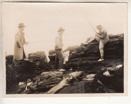 1938 Fotografia Grupo Pescadores En Punta Ballena Maldonado 0