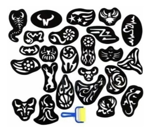 Stencils Para El Pelo X 24 Para Dibujar La Cabeza 0
