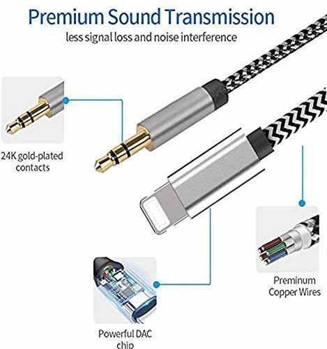 Adaptador Lightning A Jack Maziort 3.5 Mm Gris 1