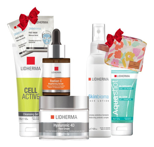 Rutina Skincare Facial Lidherma Completa Hialuronico Vitamin 0