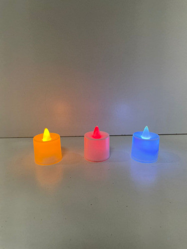 Velas Led Con Pila X12u Souvenir Deco Cálida Blanca Color 1