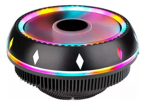 Cooler + Pasta Térmica P/ Cpu Silencioso Intel Amd Ryzen Rgb 1