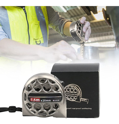 Régua Métrica Retrátil Anticorrosão Aço Inox 25mm 1