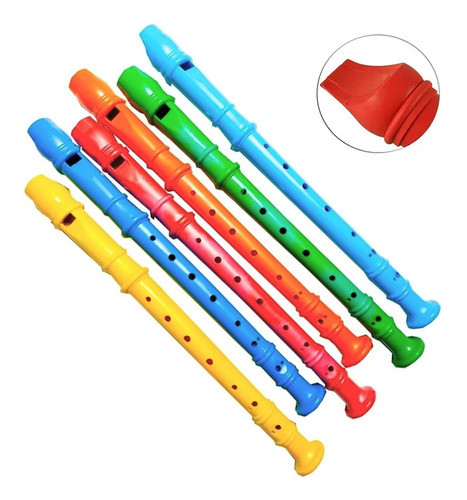 30 Flautas Doce Brinquedo Musical Infantil Coloridas 0