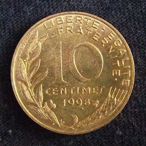 Francia 10 Centimes 1998 Excelente Km 929 1