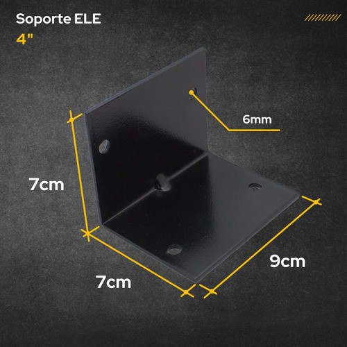 Soporte L Ele Mensula Escuadra Angulo 4 Tirante 9cm Madera 1