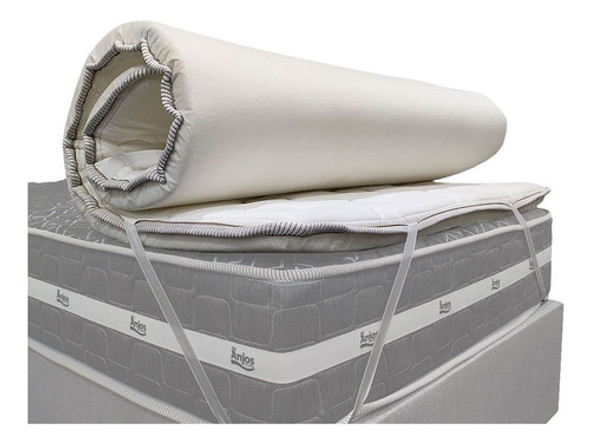 Pillow Top Queen Size Espuma D28 5cm Alto Protector Mullido 0