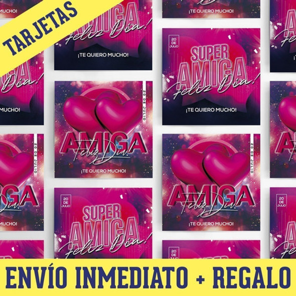 10 Diseños Kit Imprimible Tarjetas Frases Día Del Amigo 1