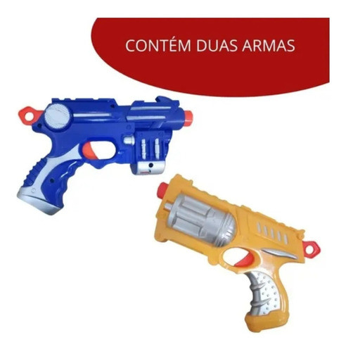 Kit 2 Pistolas Infantil Lança Dardos Importway Com 6 Dardos 1