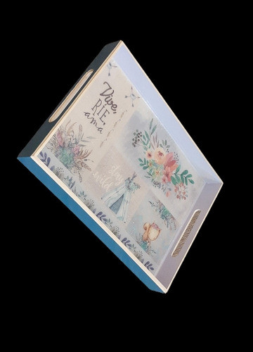 Bandejas Decoradas Edelweiss Terminación Vidrio Liquido 0