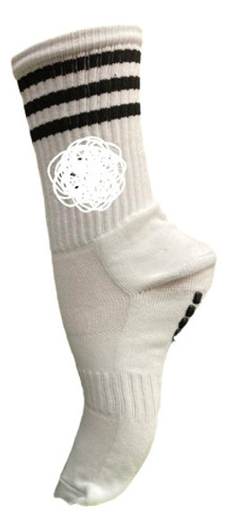 Medias Antideslizantes Fútbol Negras Y Blancas 0