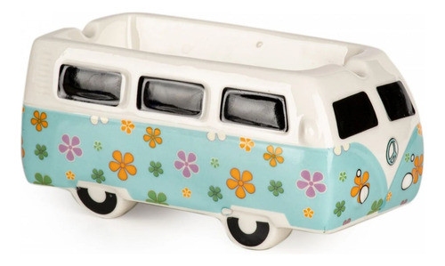 Cenicero Ceramica Autobus Vintage Retro Calidad Resistente 0