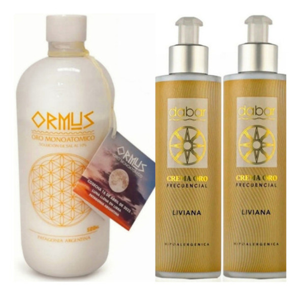 2 Crema Oro Frecuen Dabar 200ml + Ormus Oro Monoatomic 500ml 0