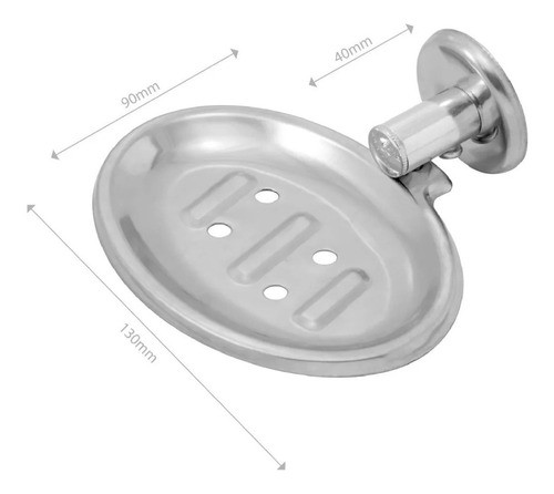 Suporte Saboneteira Banheiro Porta Sabonete Inox Cromada 1