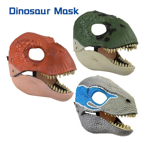 Máscara C/ Movimento Velociraptor Azul 1