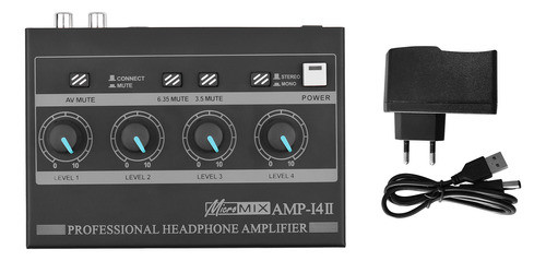 Amplificador De Fone De Ouvido Amp-14 De 4 Canais Compact St 1