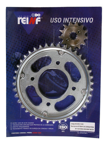 Kit Corona Piñon Reinf Acero 1045 Honda Cb Twister 250 0