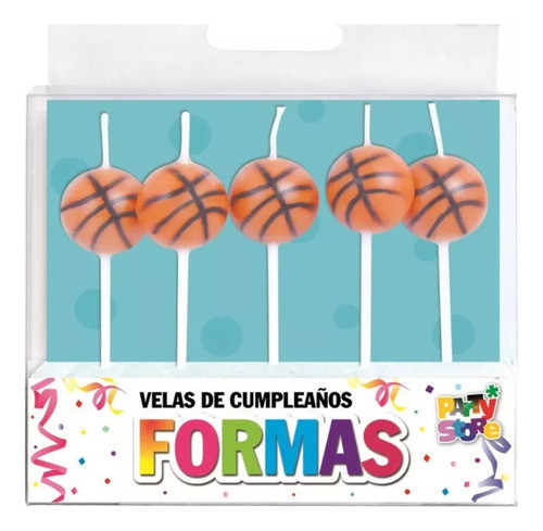 Set Vela Forma Pelota De Basketball Cotillon 0